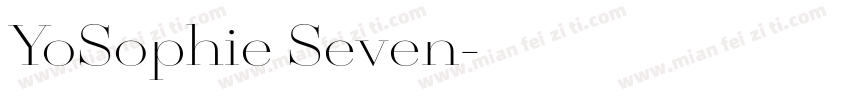 YoSophie Seven字体转换